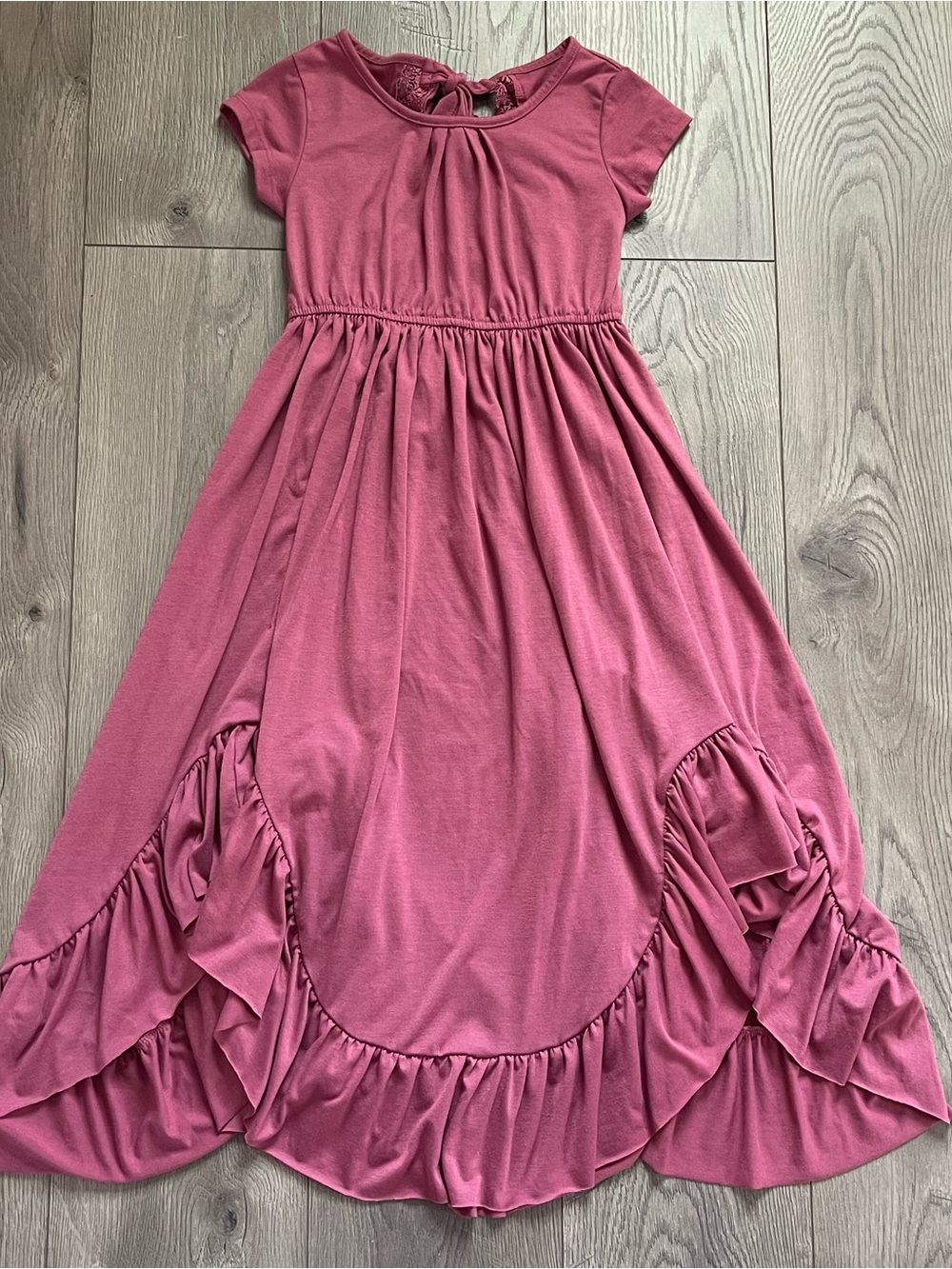 Joyfolie Mesa Rose Girls Size 7 Braelyn Boho High-Low Maxi Dress